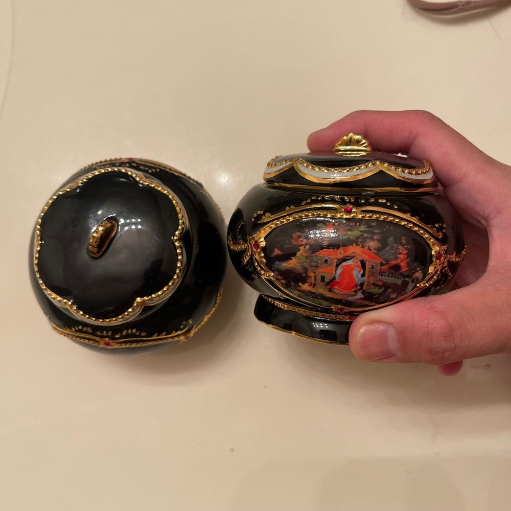 Lot‎ of 2 Ardleigh Elliott Russian Legends Heirloom Porcelain Music Box Vintage